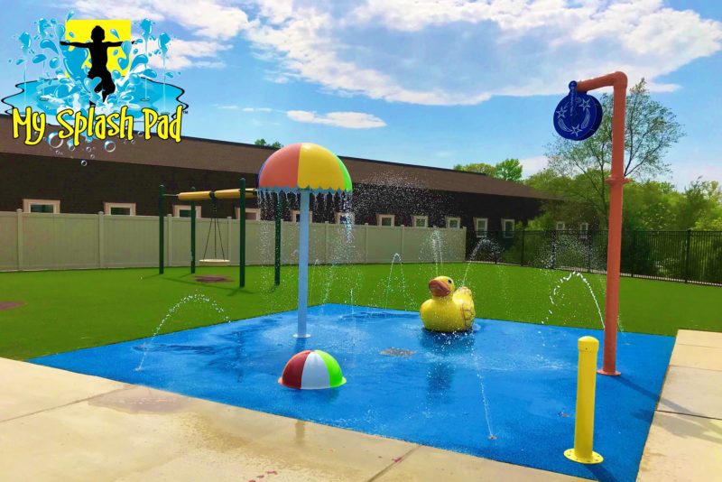 My Splash Pad Primrose Daycare Playground Park Splashpad Water Play Features Spray Unique Fun Children