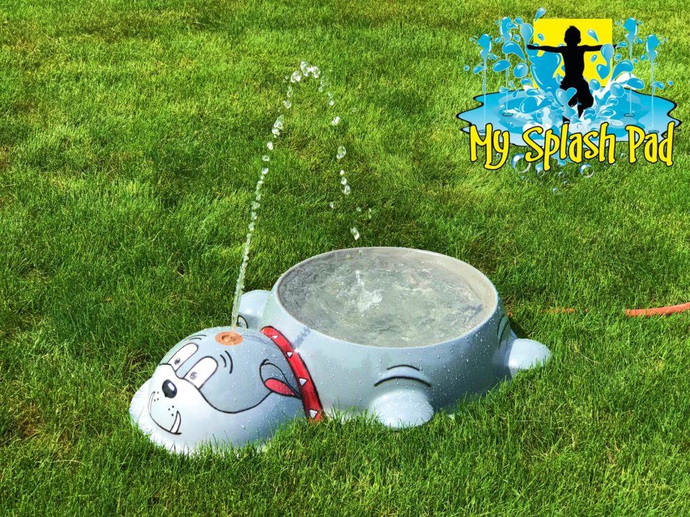 My Splash Pad spike dog drinking water bowl portable splashpad installer builder manufacturer made in the USA