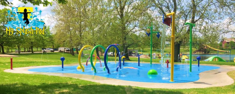 My Splash Pad splashpad RV campground resort Ohio USA water play features manufacturer installer made in amerieca aquatic fun children