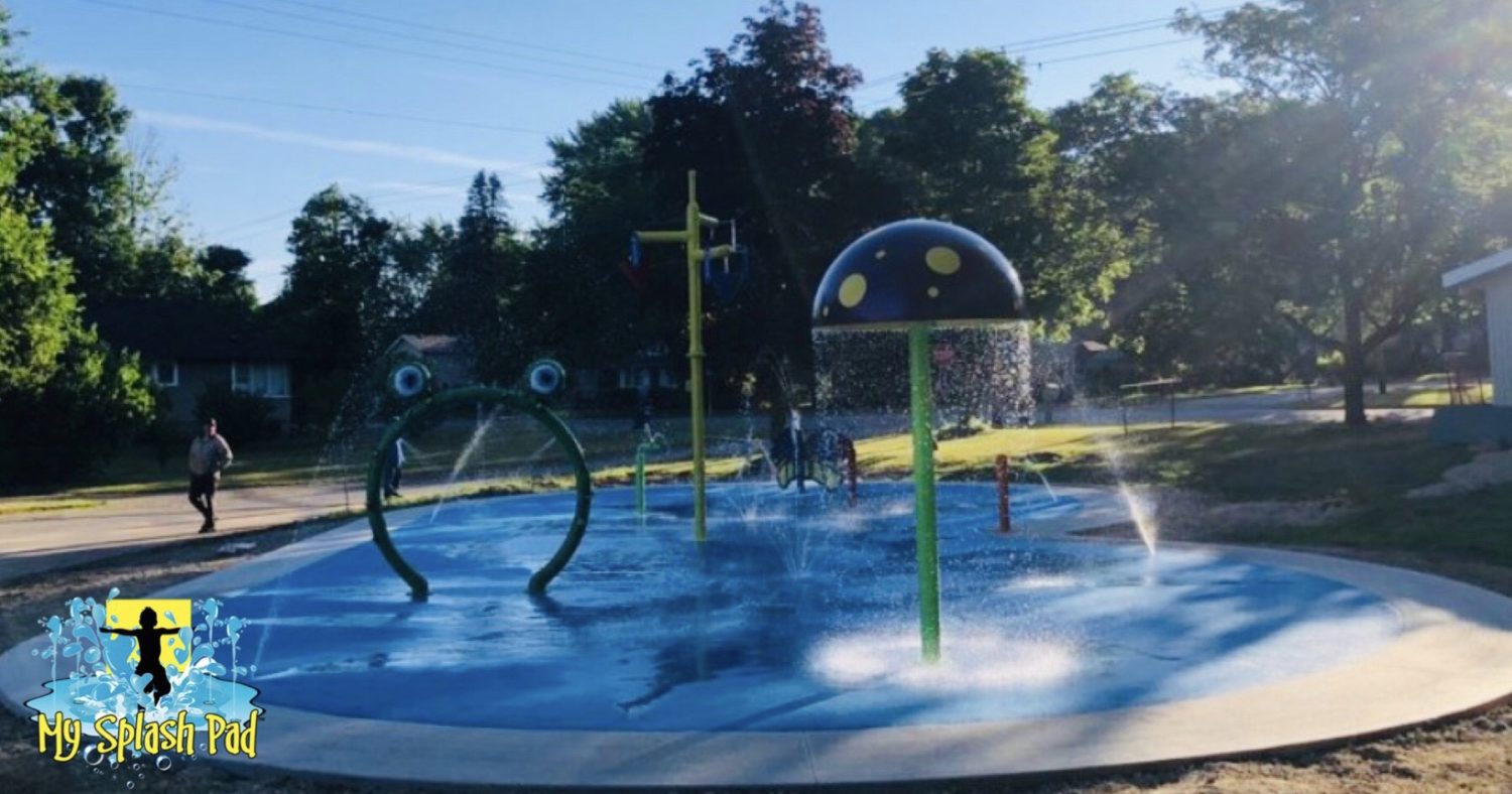 Splash Pad install in the city of Lawton, Michigan by My Splash Pad