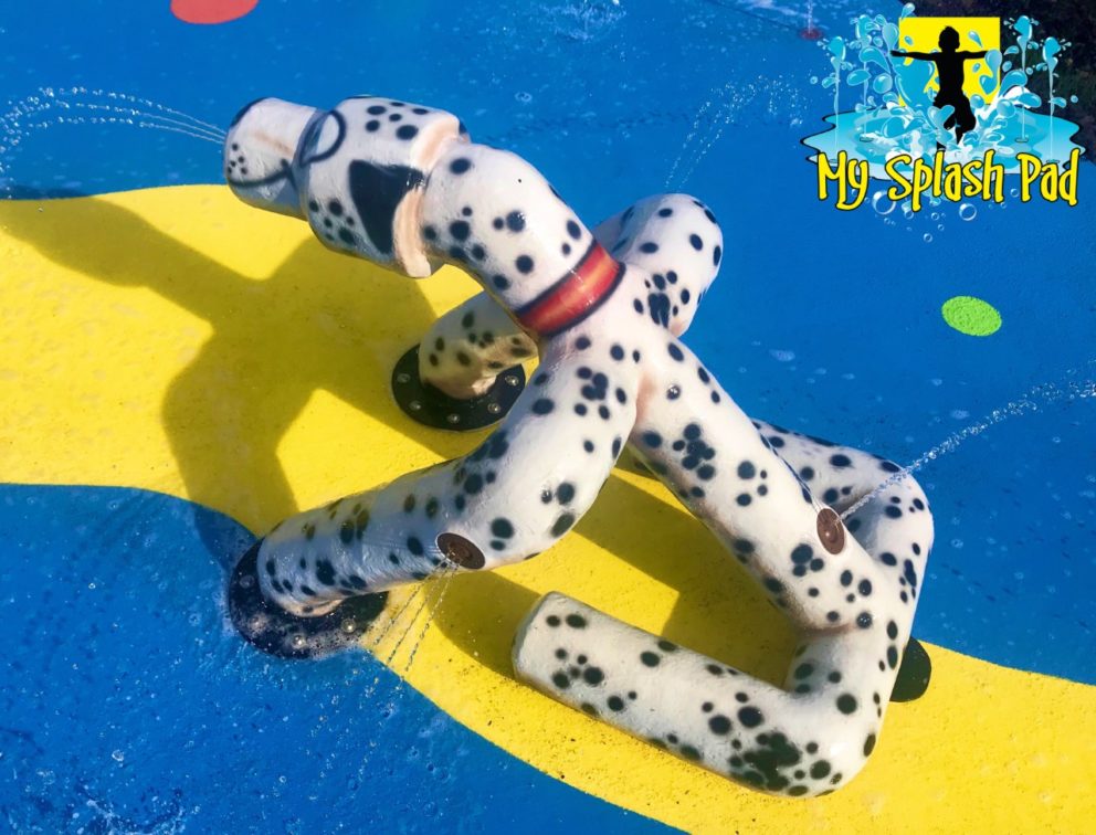 My Splash Pad Sitting Dog Cool Sprinkler Fun