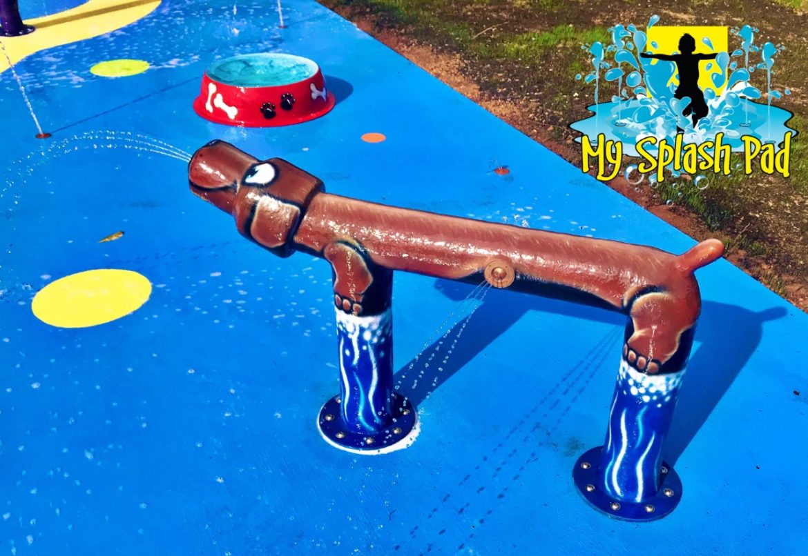 My Splash Pad Standing Dog Water Fun Sprinkler Play