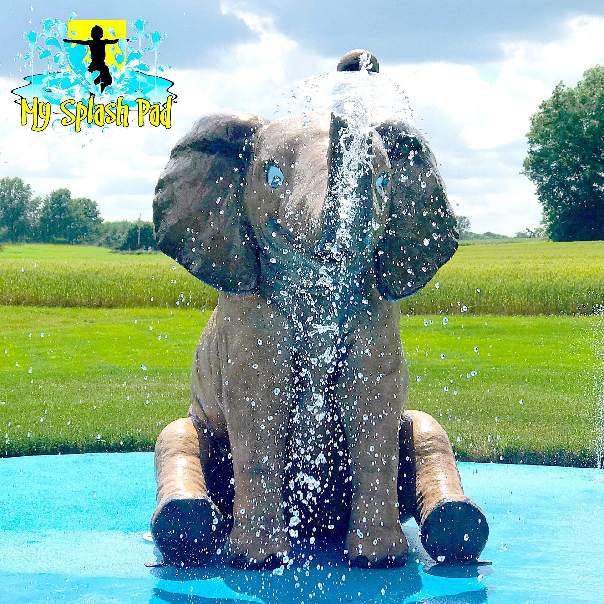 My Splash Pad Baby Elephant Water Play Features Commercial Splash Pad