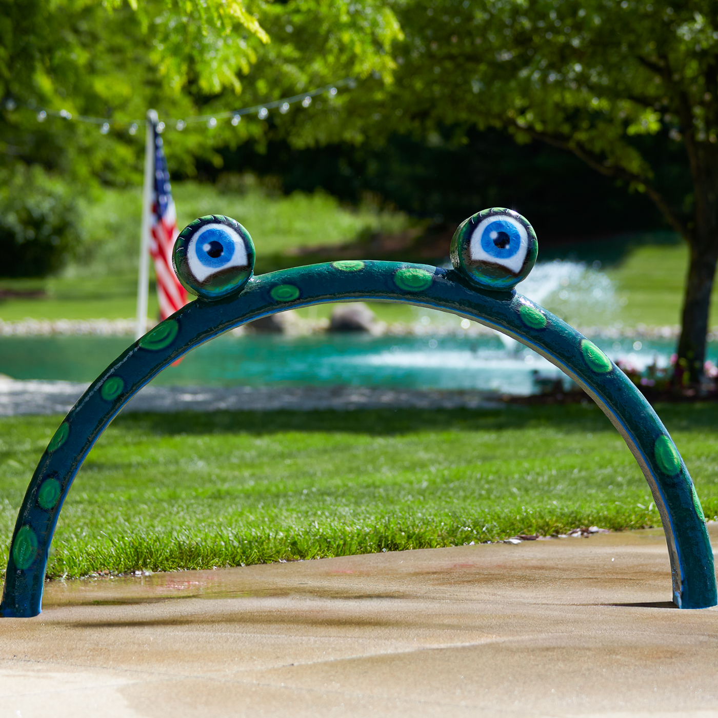 Mini Frog Arch Splash Pad Water Play Features