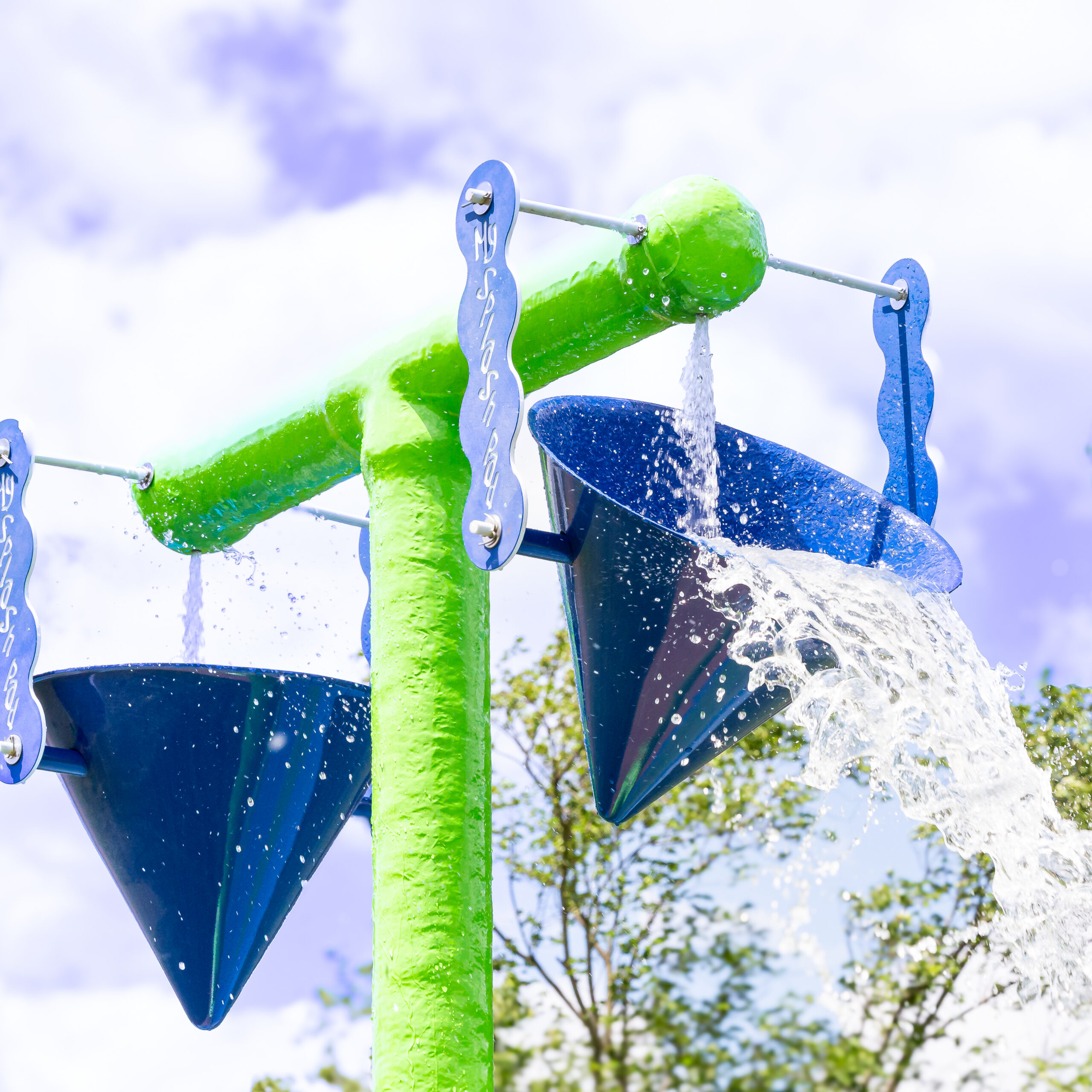 My Splash Pad Double Bucket Dump Water Play Features