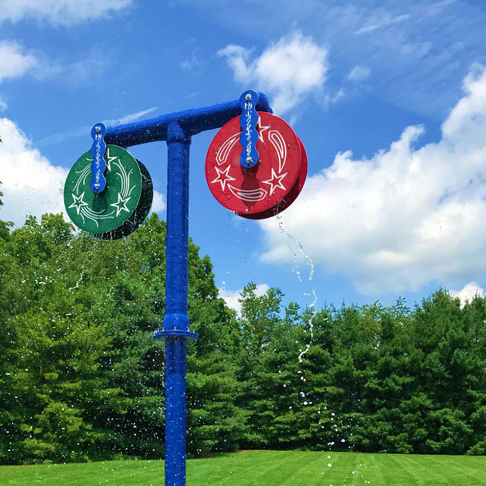 My Splash Pad Double Water Wheel Water Play Features