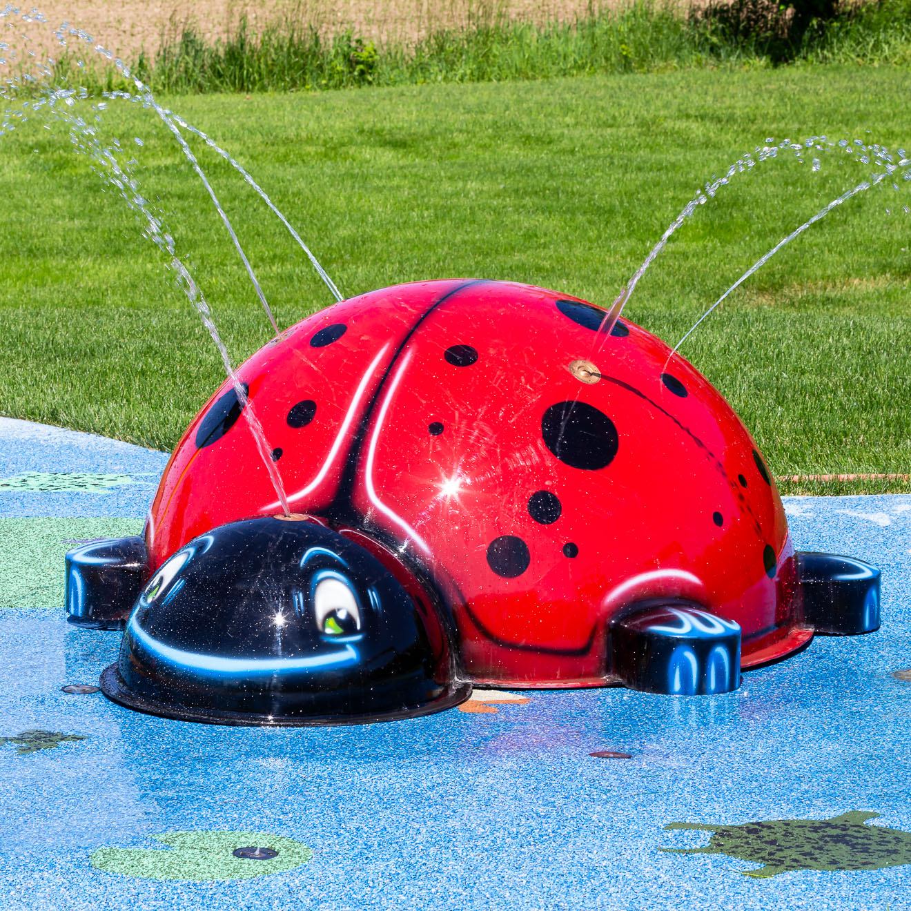My Splash Pad Large Ladybug Water Play Features