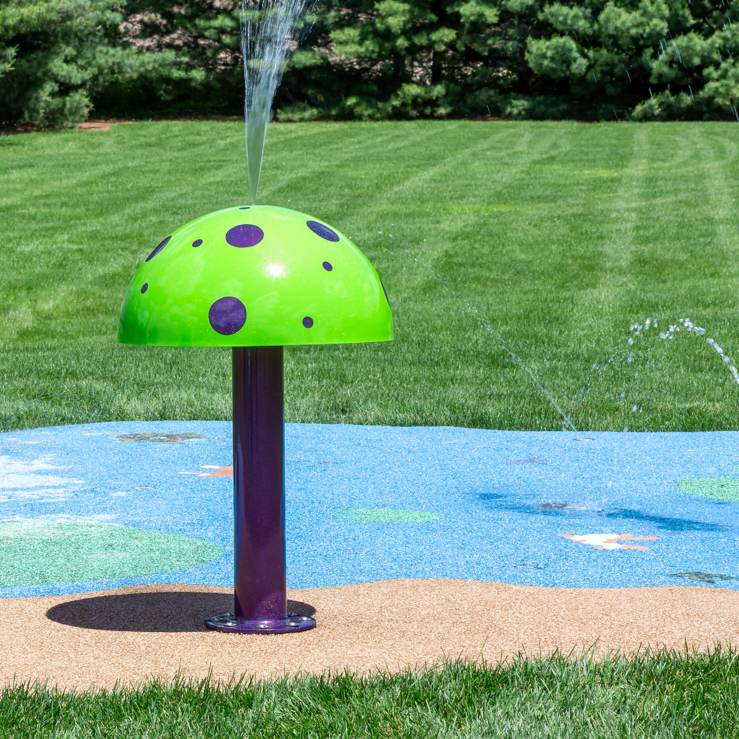 My Splash Pad 24” Mini Mushroom Water Play Features