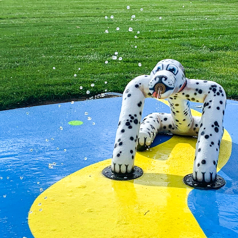 My Splash Pad Sitting DogWater Play Features