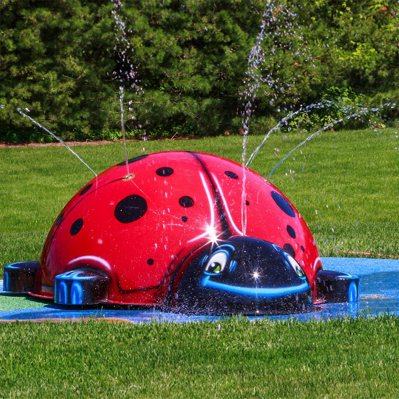 My Splash Pad Large Ladybug Water Play Features