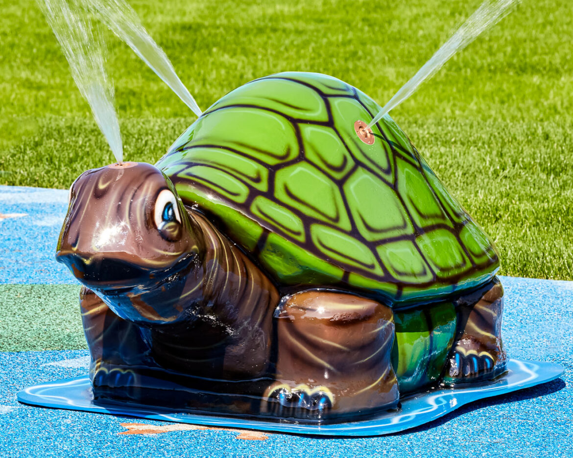 My Splash Pad Turtle Tortoise Water Play Features