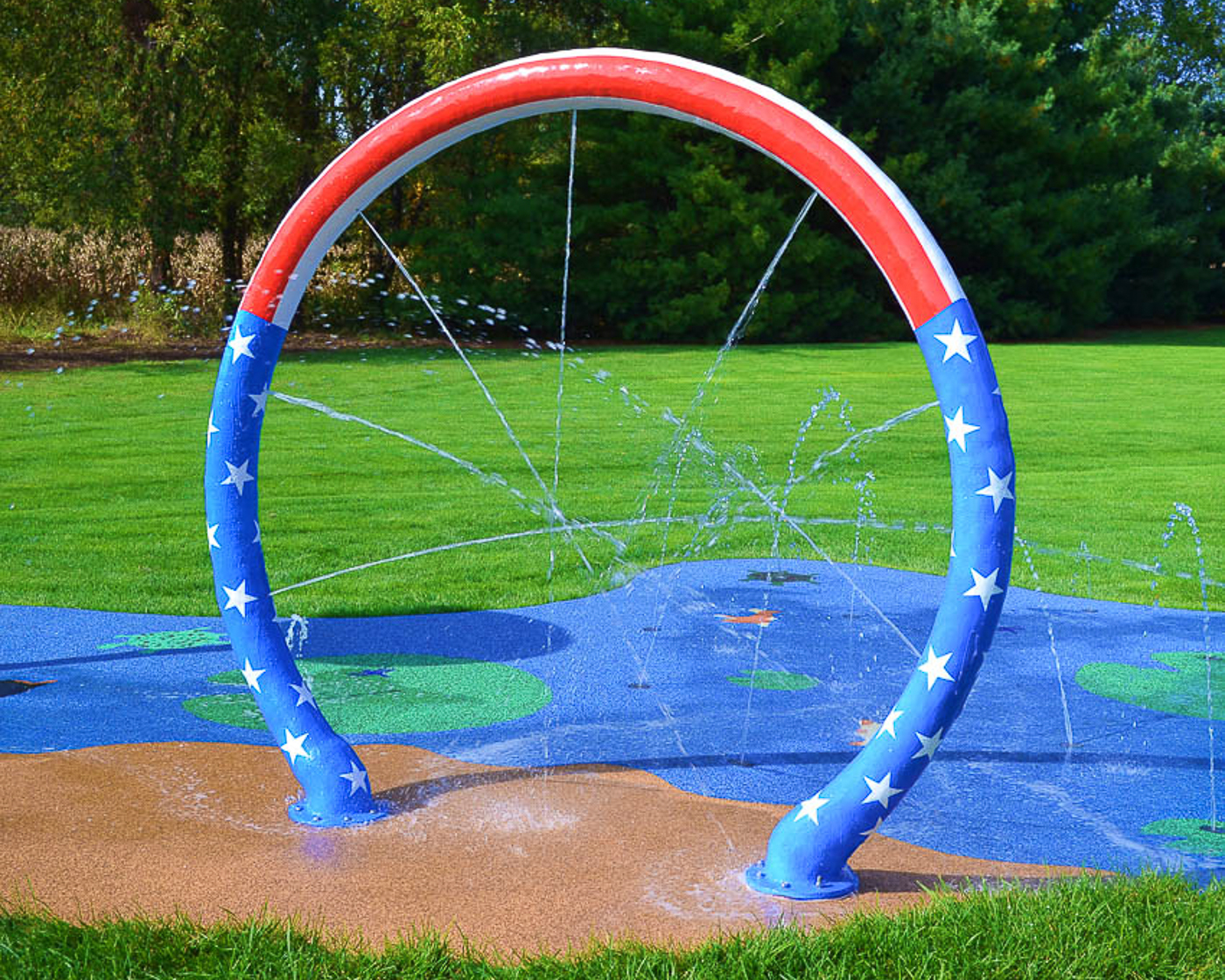 My Splash Pad Hoop Water Play Features