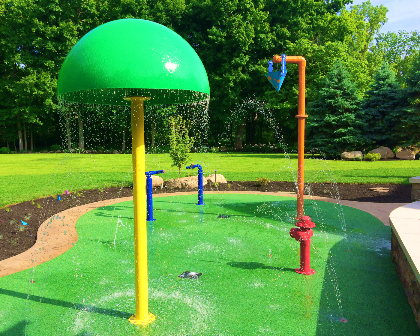 My Splash Pad Large Mushroom Water Play Features