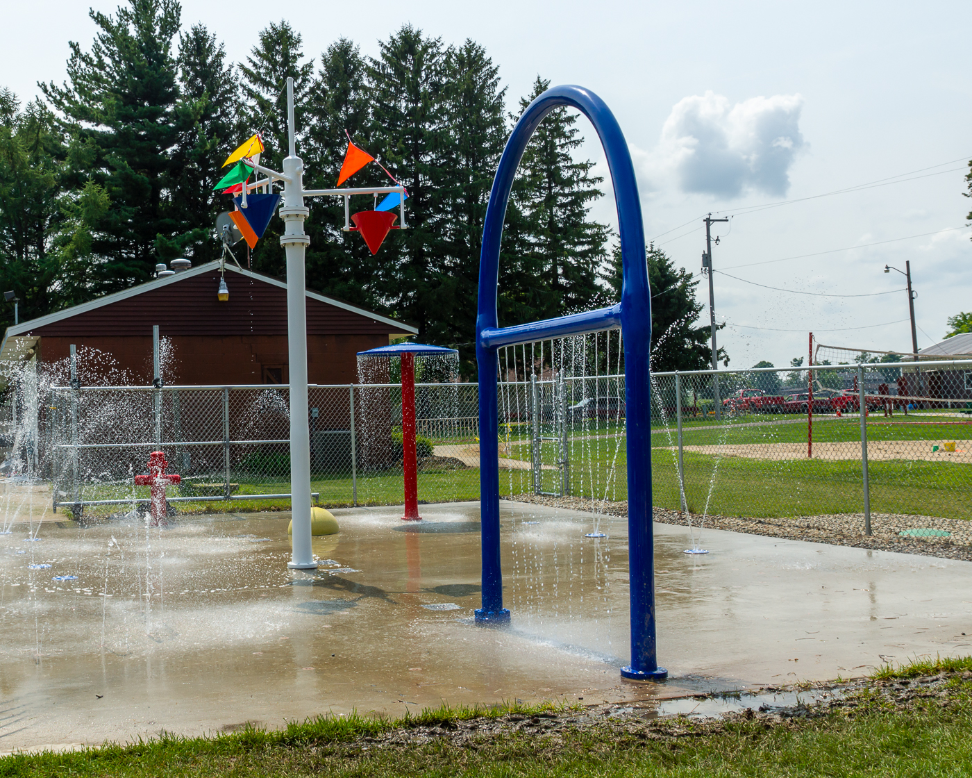 My Splash Pad Mister Bar Hoop Water Play Features
