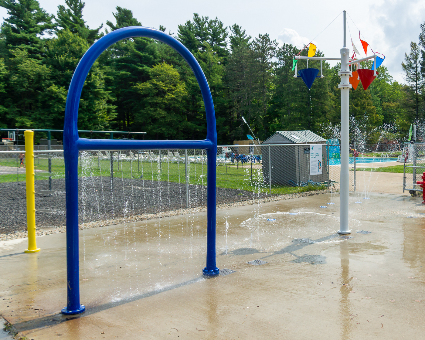 My Splash Pad Mister Bar Hoop Water Play Features