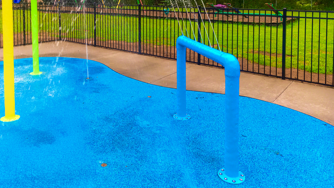 My Splash Pad Square Hoop Water Play Features