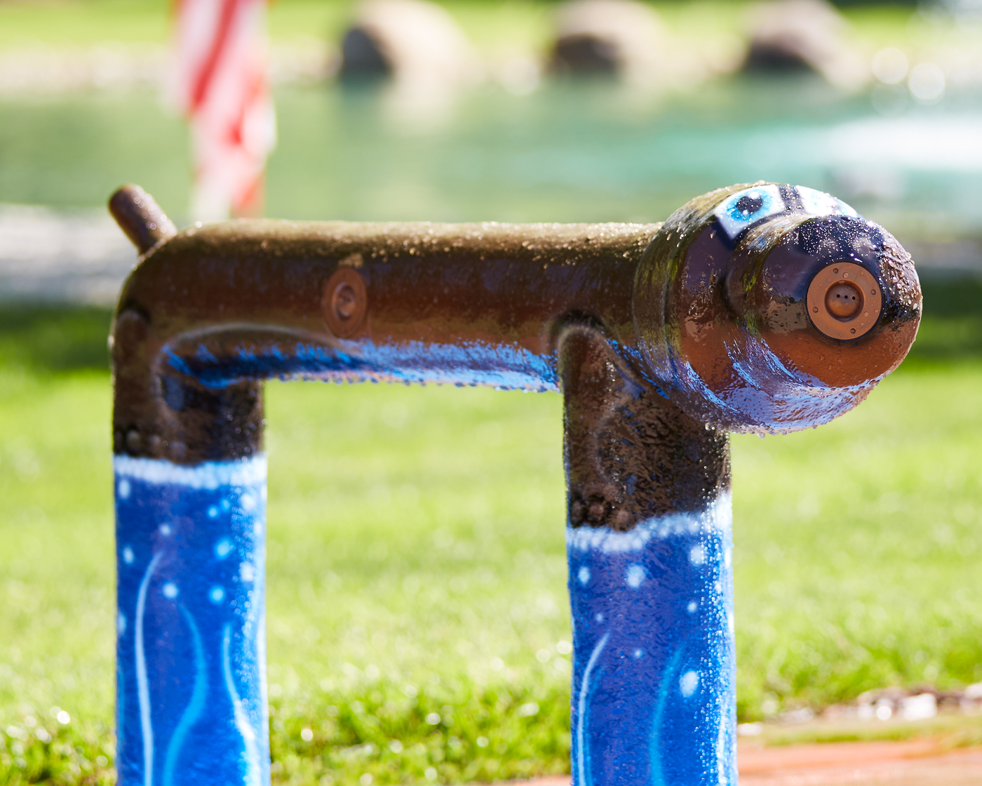 My Splash Pad Standing Dog Water Play Features