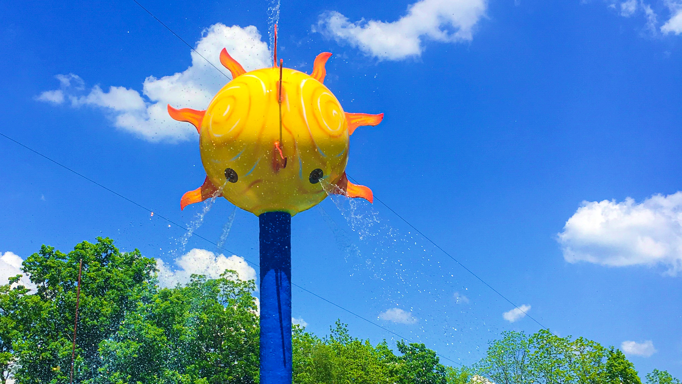 My Splash Pad Sun Spray Water Play Features