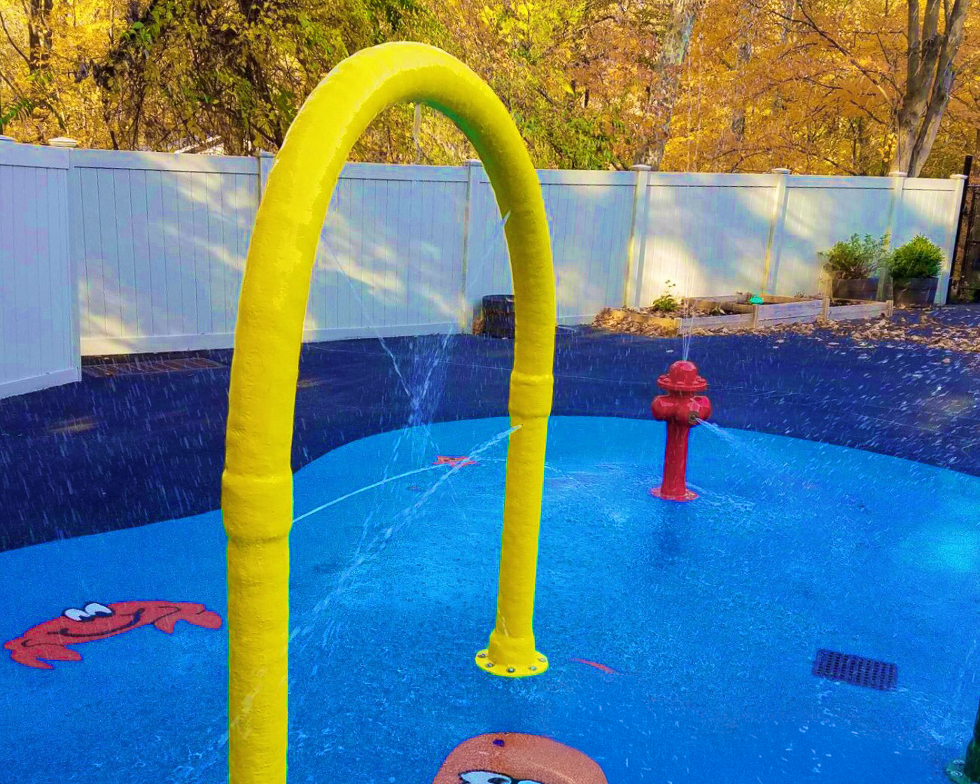 My Splash Pad Tall Arch Water Play Features