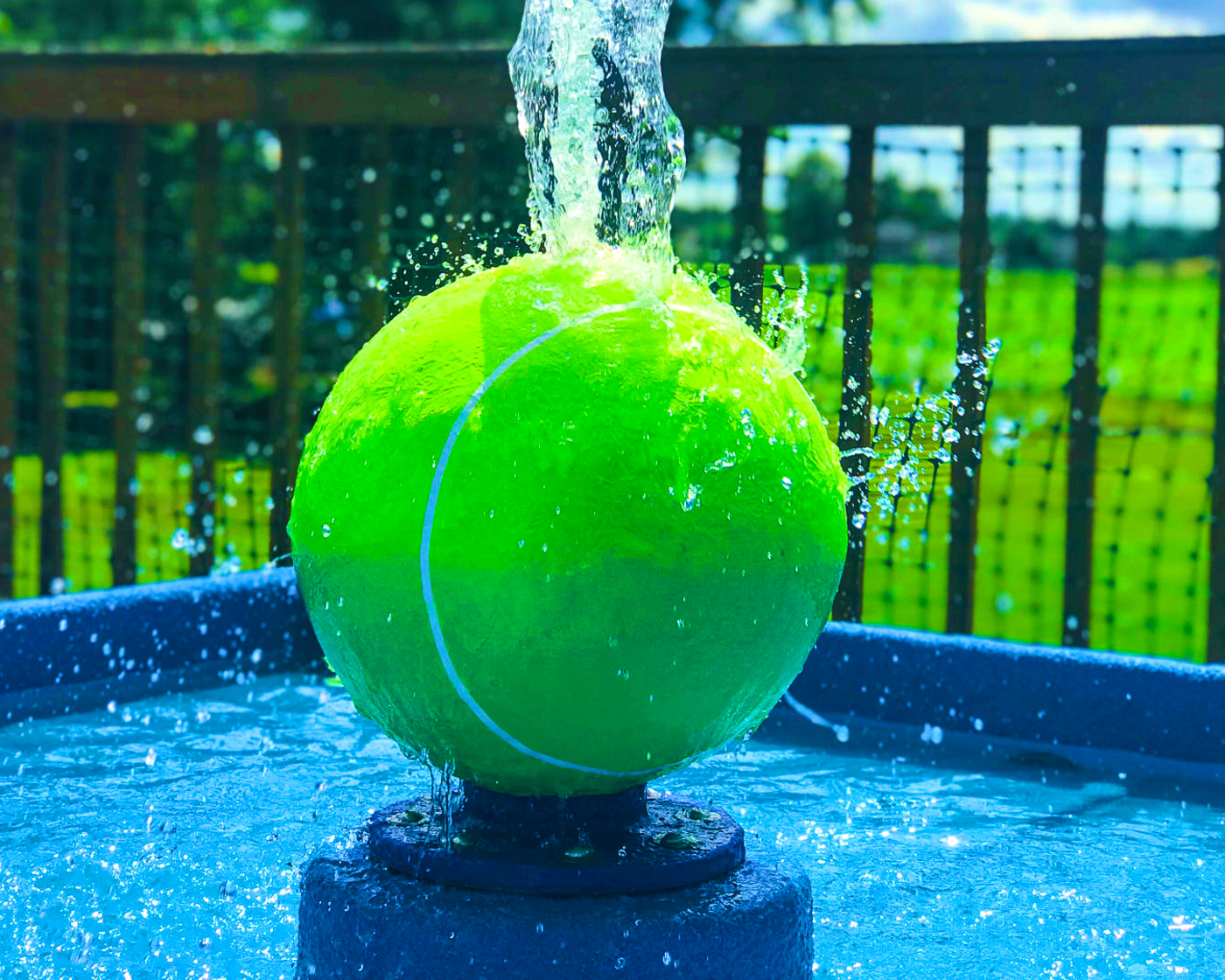 My Splash Pad Tennis Ball Water Play Features