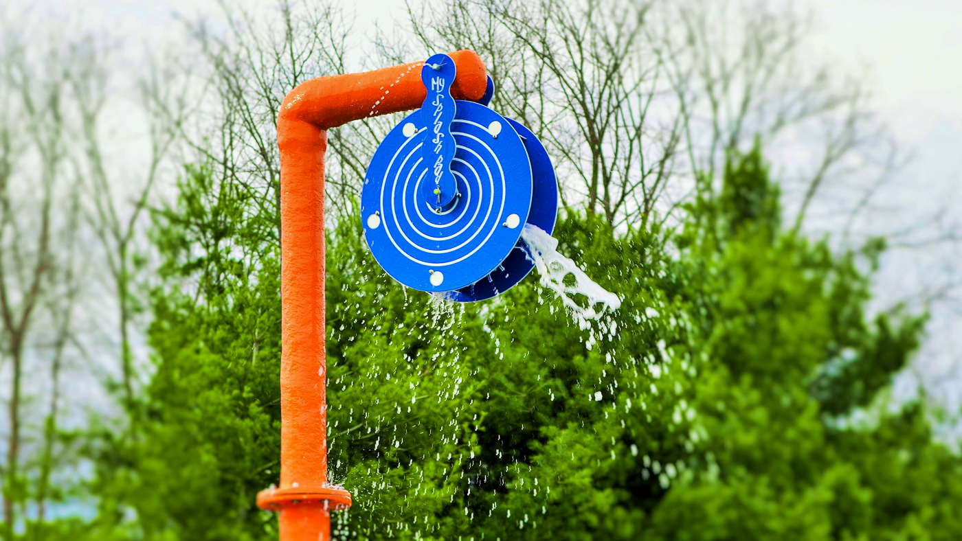 My Splash Pad Water Wheel Water Play Features