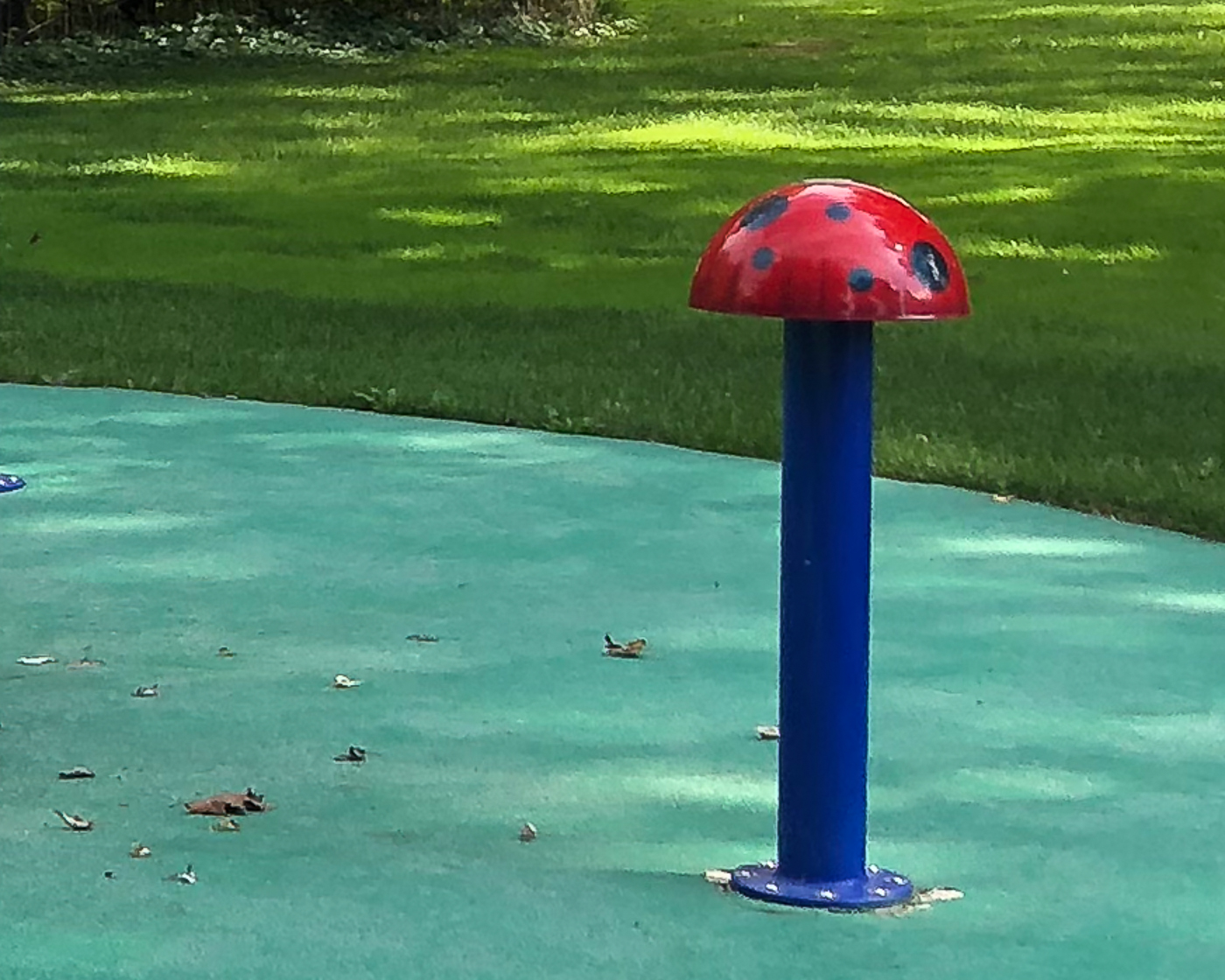 14” Mini Mushroom Water Play Features