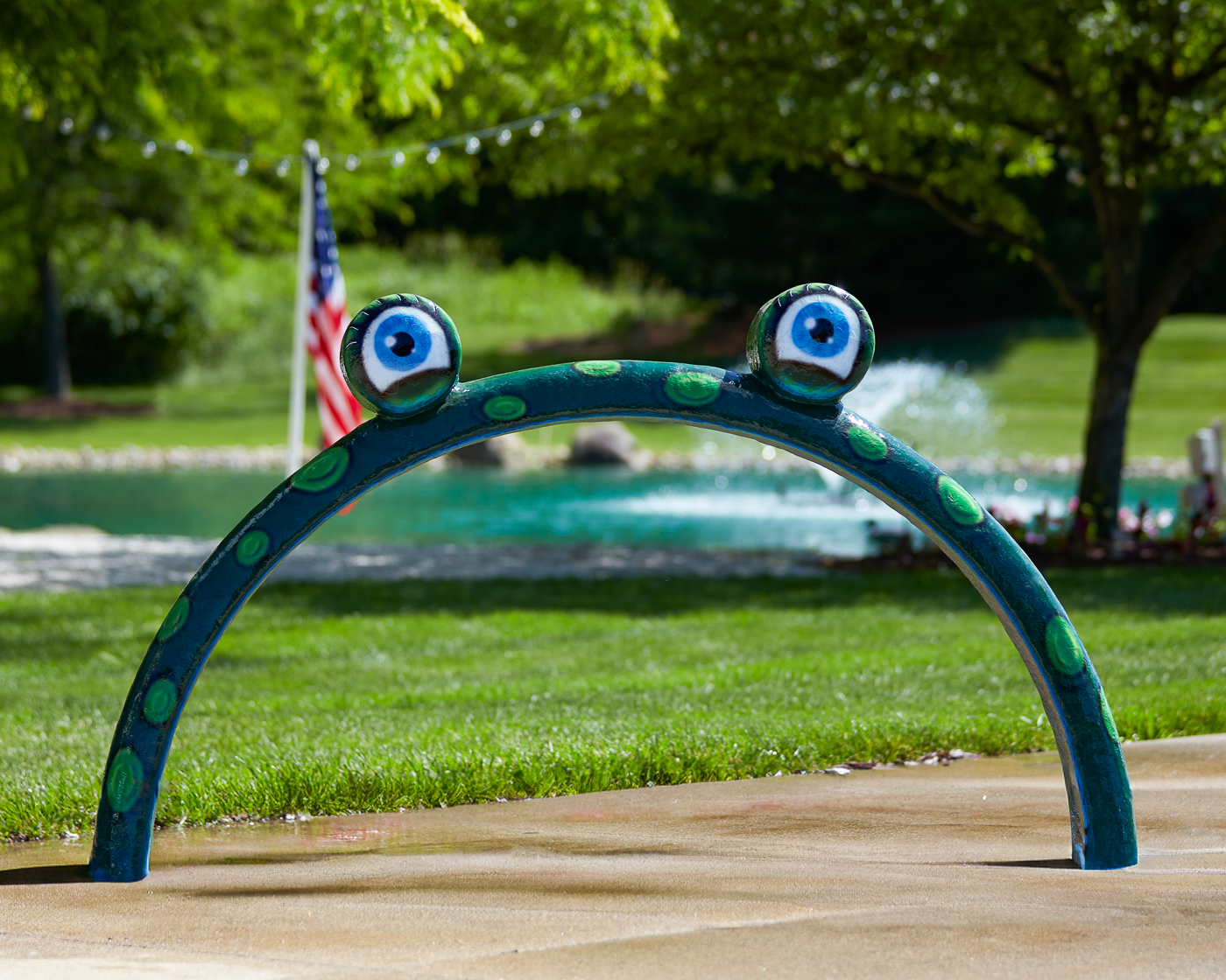 Mini Frog Arch Splash Pad Water Play Features